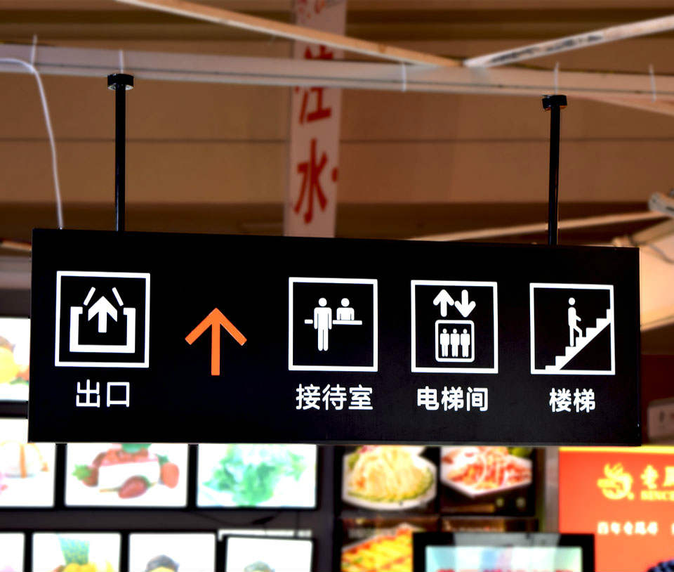 商場指示牌發光吊牌